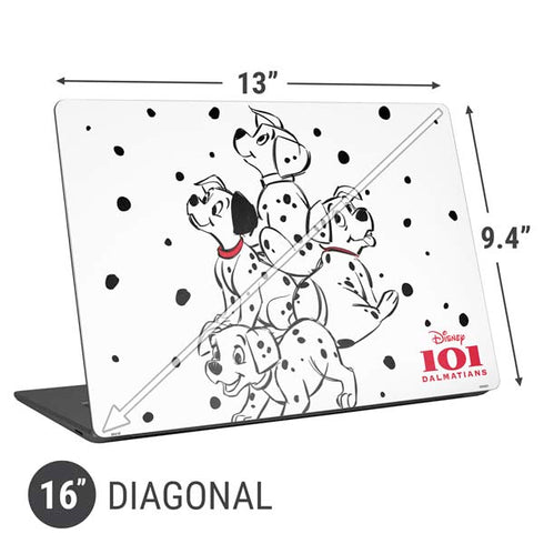 Disney 101 Dalmatians Puppy pile Universal Laptop 16in (13 x 9.4in) Skin