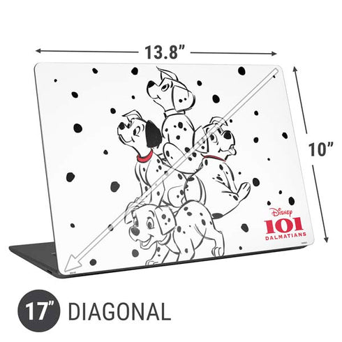Disney 101 Dalmatians Puppy pile Universal Laptop 17in (13.8 x 10in) Skin