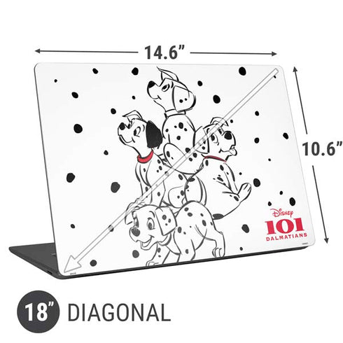 Disney 101 Dalmatians Puppy pile Universal Laptop 18in (14.6 x 10.6in) Skin