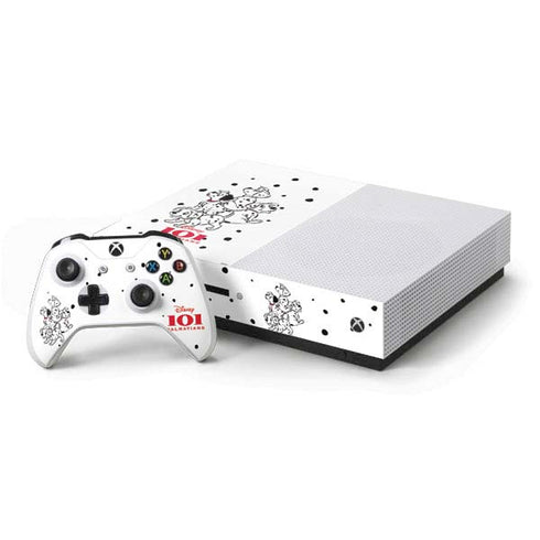 Disney 101 Dalmatians Puppy pile Xbox One S Console and Controller Bundle Skin