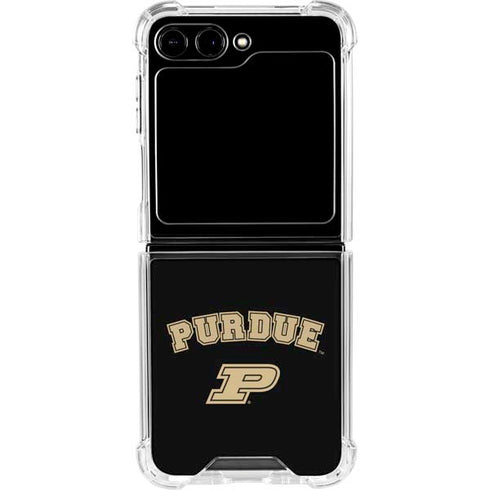Purdue University Purdue Boilers Galaxy Z Flip5 5G Clear Case