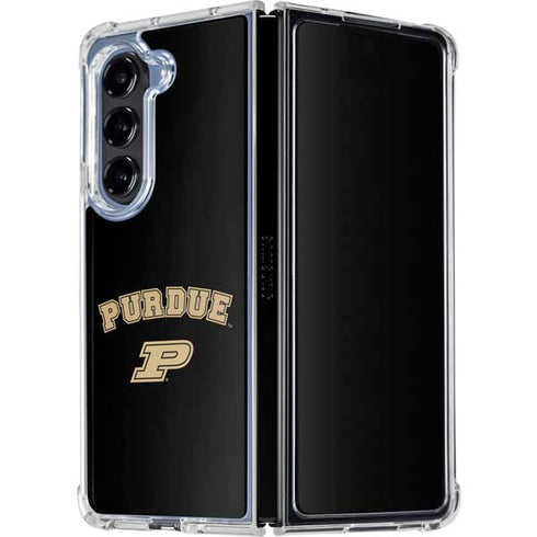 Purdue University Purdue Boilers Galaxy Z Fold5 5G Clear Case