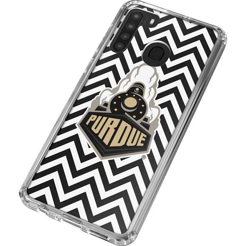Purdue University Purdue Chevron Galaxy A21 Clear Case