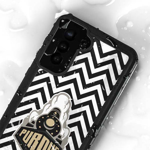 Purdue University Purdue Chevron Galaxy S23 Plus Waterproof Case