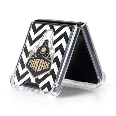 Purdue University Purdue Chevron Galaxy Z Flip5 5G Clear Case