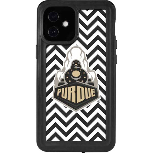 Purdue University Purdue Chevron iPhone 12 Mini Waterproof Case