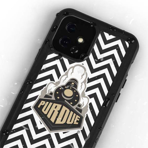 Purdue University Purdue Chevron iPhone 12 Mini Waterproof Case