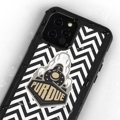 Purdue University Purdue Chevron iPhone 12 Pro Waterproof Case
