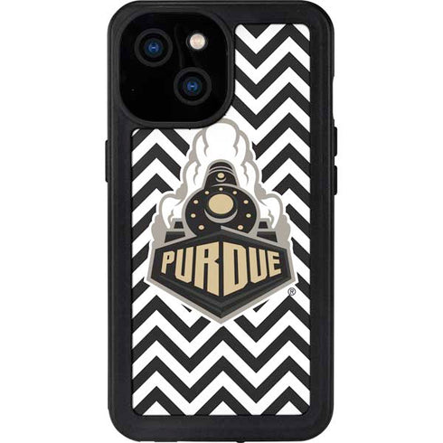 Purdue University Purdue Chevron iPhone 13 Mini Waterproof Case