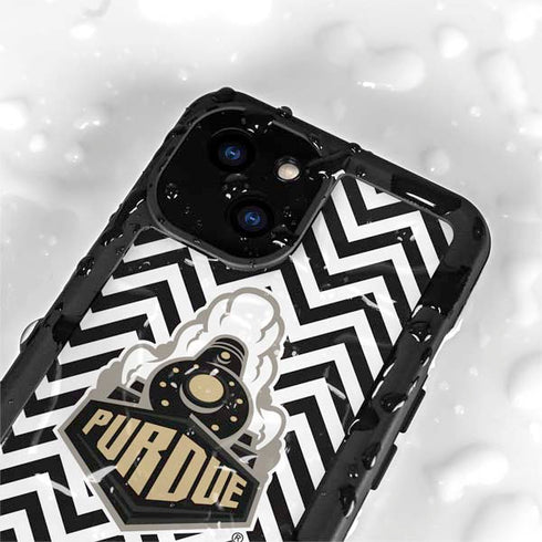 Purdue University Purdue Chevron iPhone 13 Mini Waterproof Case