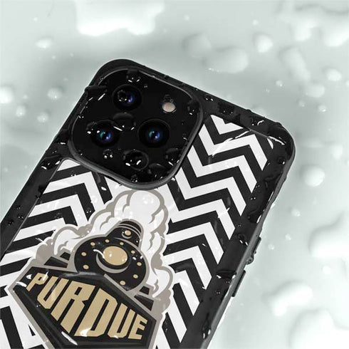 Purdue University Purdue Chevron iPhone 14 Pro Max Waterproof Case