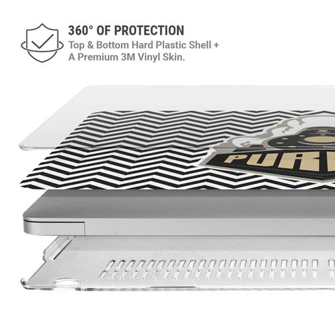 Purdue University Purdue Chevron MacBook Air 15in (2023-2025) Case plus Skin