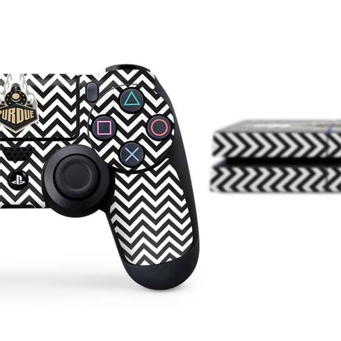 Purdue University Purdue Chevron PS4 Console and Controller Bundle Skin