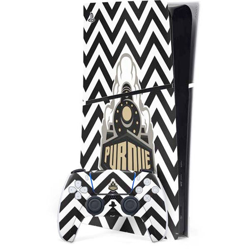 Purdue University Purdue Chevron PS5 Slim Digital Edition Bundle Skin