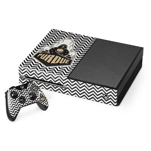 Purdue University Purdue Chevron Xbox One Console and Controller Bundle Skin