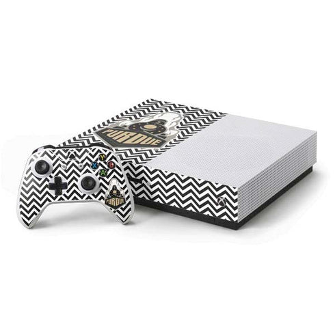 Purdue University Purdue Chevron Xbox One S Console and Controller Bundle Skin