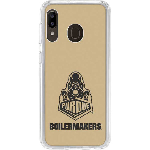 Purdue University Purdue Gold Signature Logo Galaxy A20 Clear Case