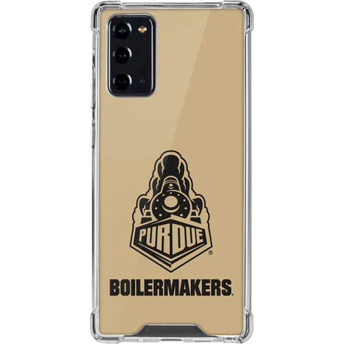 Purdue University Purdue Gold Signature Logo Galaxy Note20 5G Clear Case