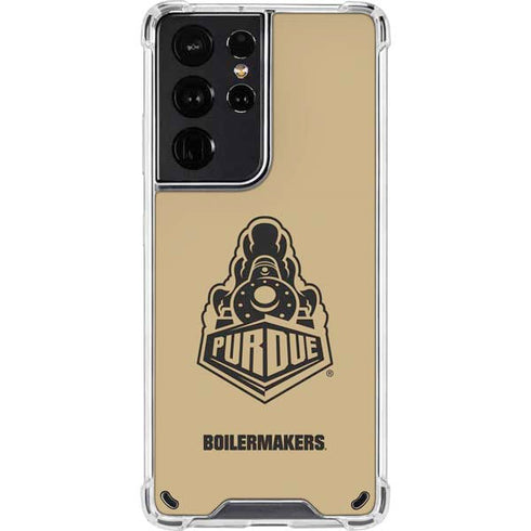 Purdue University Purdue Gold Signature Logo Galaxy S21 Ultra 5G Clear Case