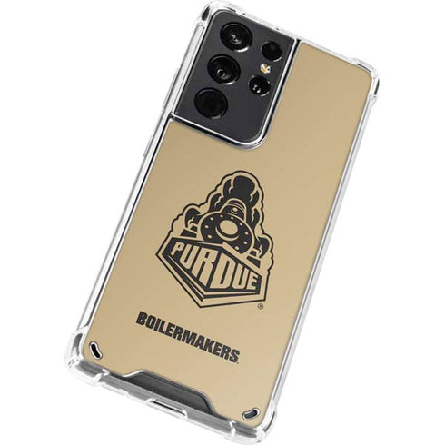 Purdue University Purdue Gold Signature Logo Galaxy S21 Ultra 5G Clear Case