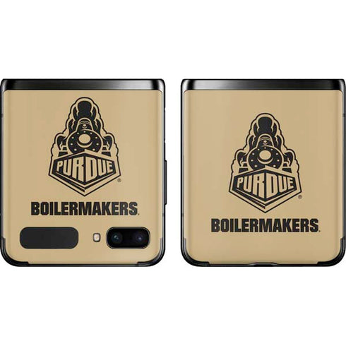 Purdue University Purdue Gold Signature Logo Galaxy Z Flip Skin