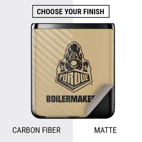 Purdue University Purdue Gold Signature Logo Galaxy Z Flip Skin