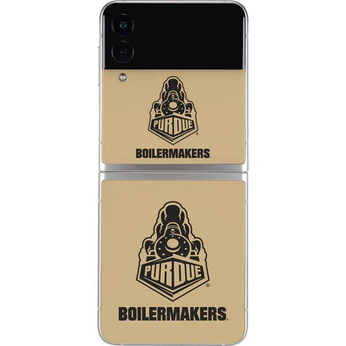 Purdue University Purdue Gold Signature Logo Galaxy Z Flip3 5G Skin