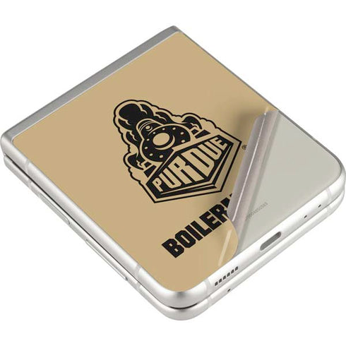 Purdue University Purdue Gold Signature Logo Galaxy Z Flip3 5G Skin
