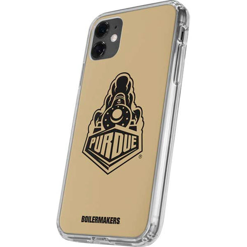 Purdue University Purdue Gold Signature Logo iPhone 11 Clear Case