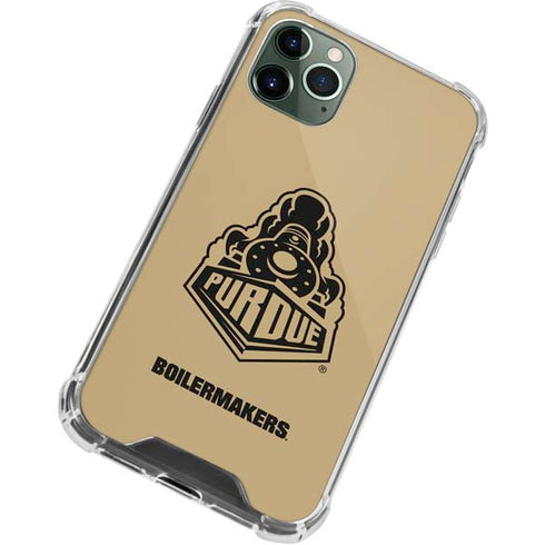Purdue University Purdue Gold Signature Logo iPhone 11 Pro Max Clear Case