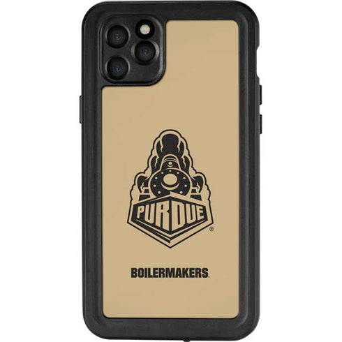 Purdue University Purdue Gold Signature Logo iPhone 11 Pro Max Waterproof Case