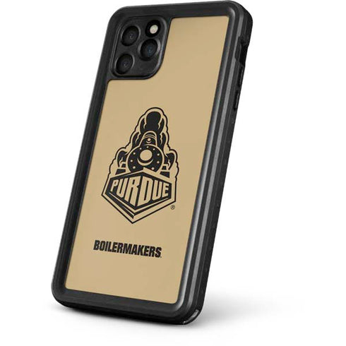 Purdue University Purdue Gold Signature Logo iPhone 11 Pro Max Waterproof Case