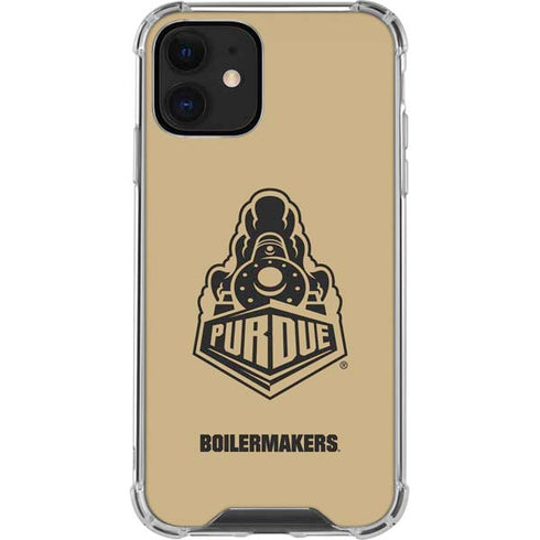 Purdue University Purdue Gold Signature Logo iPhone 12 Mini Clear Case