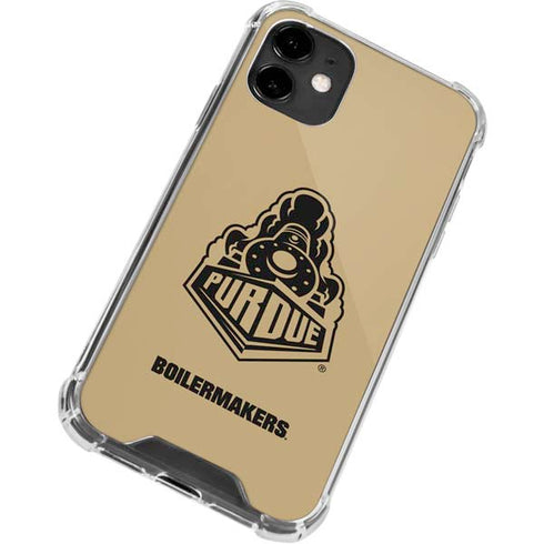 Purdue University Purdue Gold Signature Logo iPhone 12 Mini Clear Case