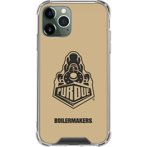 Purdue University Purdue Gold Signature Logo iPhone 12 Pro Clear Case