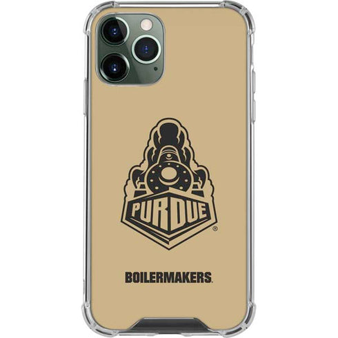 Purdue University Purdue Gold Signature Logo iPhone 12 Pro Max Clear Case