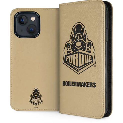 Purdue University Purdue Gold Signature Logo iPhone 13 Folio Case