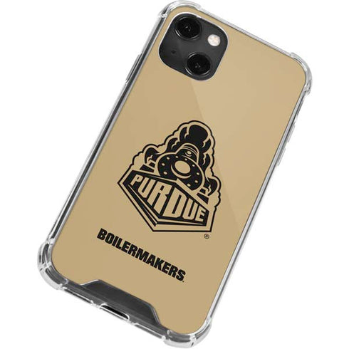 Purdue University Purdue Gold Signature Logo iPhone 13 Mini Clear Case
