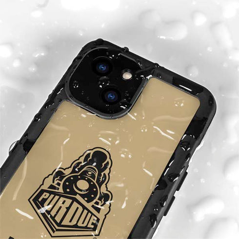 Purdue University Purdue Gold Signature Logo iPhone 13 Mini Waterproof Case