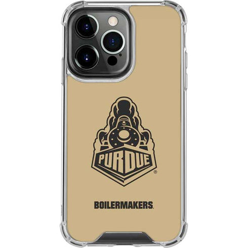 Purdue University Purdue Gold Signature Logo iPhone 13 Pro Clear Case