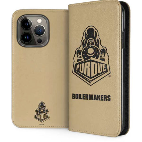 Purdue University Purdue Gold Signature Logo iPhone 13 Pro Folio Case