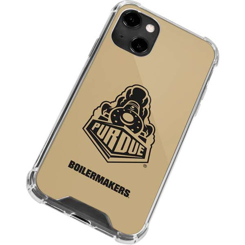 Purdue University Purdue Gold Signature Logo iPhone 14 Clear Case