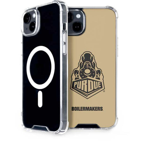 Purdue University Purdue Gold Signature Logo iPhone 15 Plus MagSafe Case