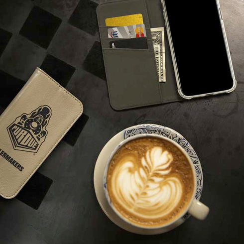 Purdue University Purdue Gold Signature Logo iPhone 14 Pro Folio Case