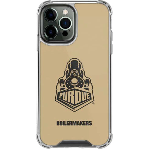 Purdue University Purdue Gold Signature Logo iPhone 14 Pro Max Clear Case