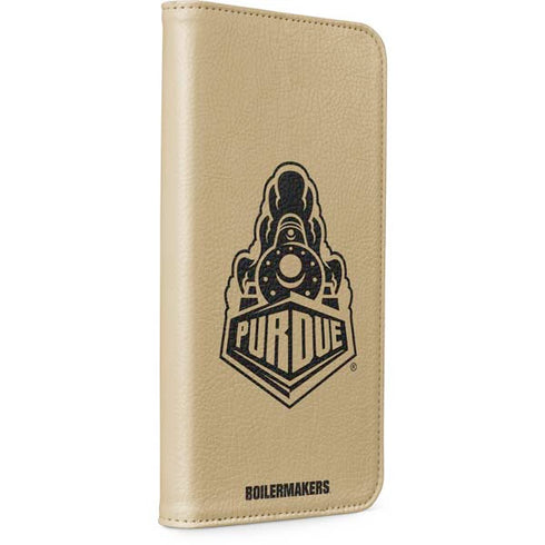 Purdue University Purdue Gold Signature Logo iPhone 15 Pro Max Folio Case