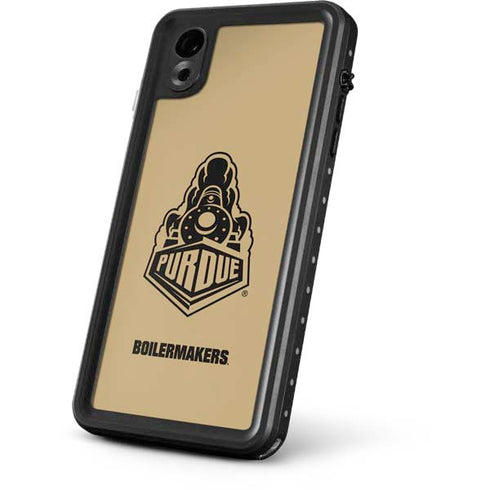 Purdue University Purdue Gold Signature Logo iPhone XR Waterproof Case