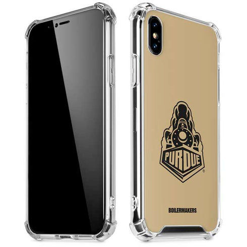 Purdue University Purdue Gold Signature Logo iPhone XS Max Clear Case
