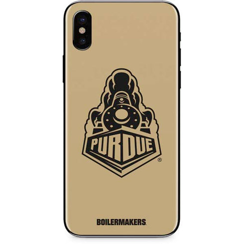 Purdue University Purdue Gold Signature Logo iPhone XS Skin