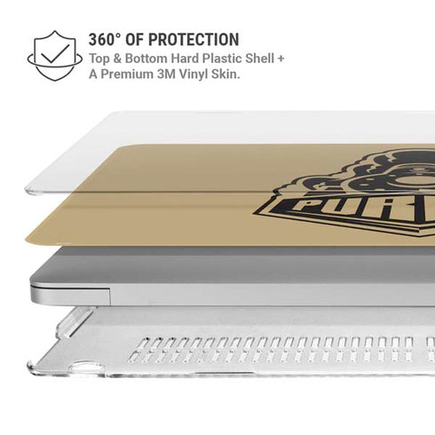 Purdue University Purdue Gold Signature Logo MacBook Air 13in M1 (2021) Case plus Skin